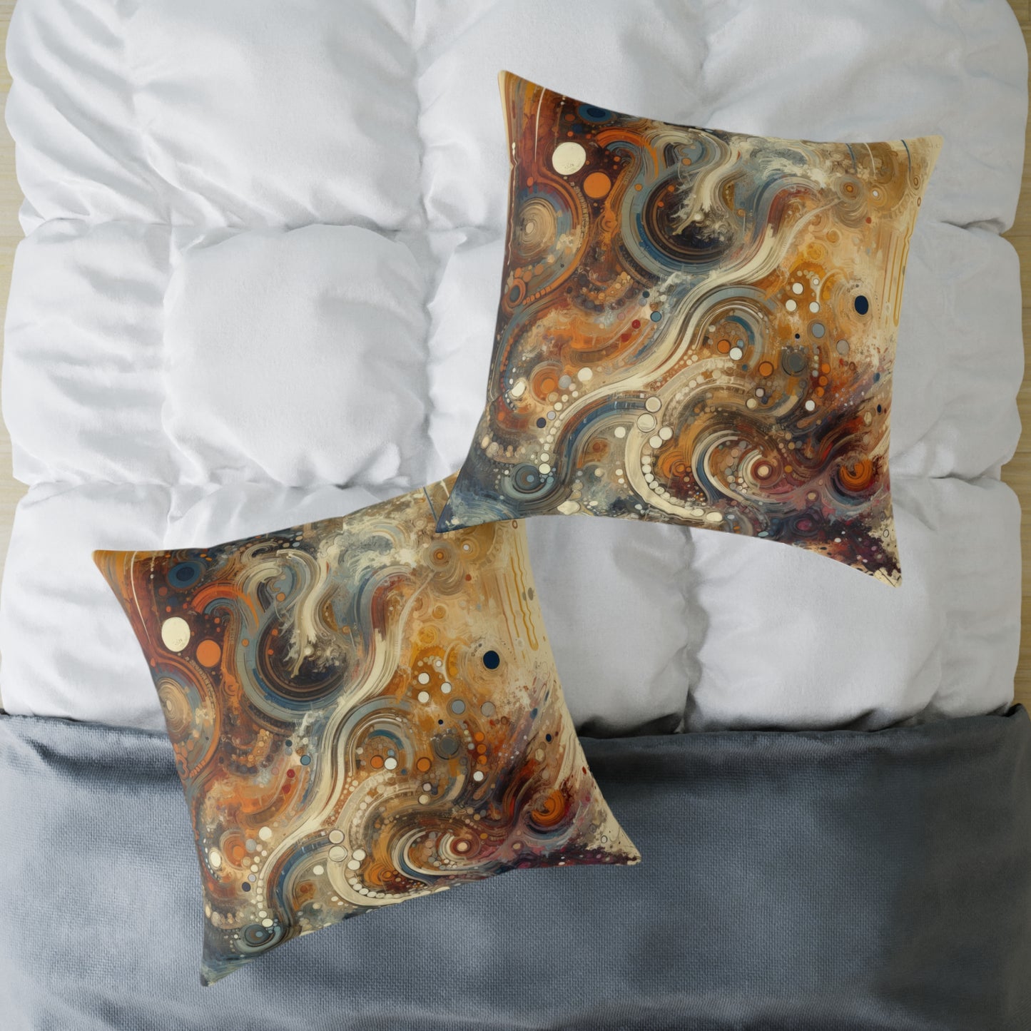 Dynamic Cultural Mosaic Spun Polyester Pillow
