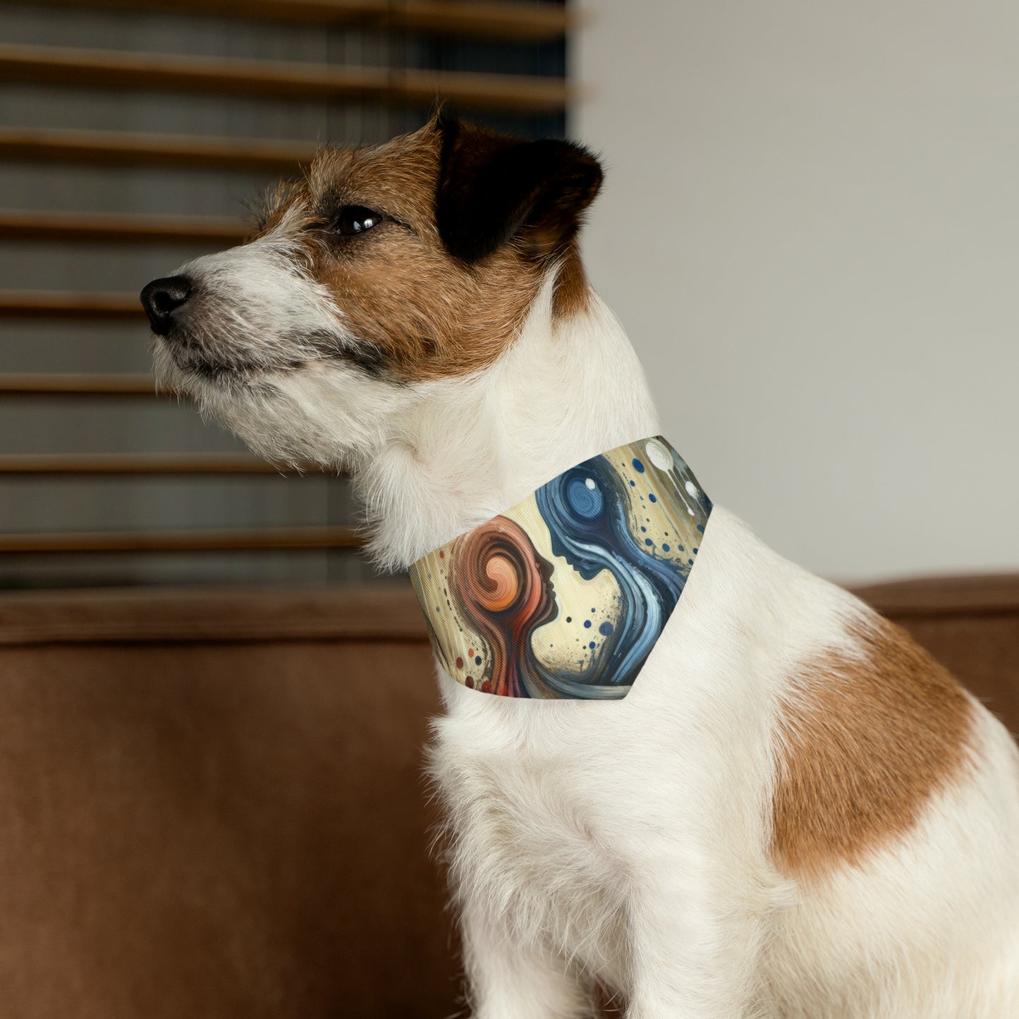 Empathic Connection Tachism Pet Bandana Collar