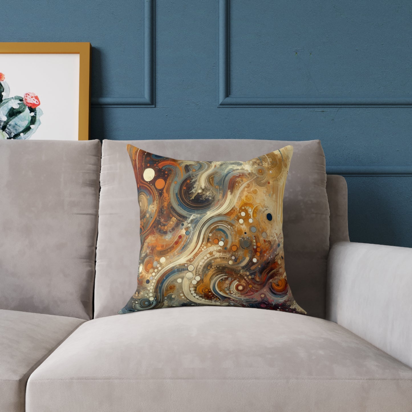 Dynamic Cultural Mosaic Spun Polyester Pillow