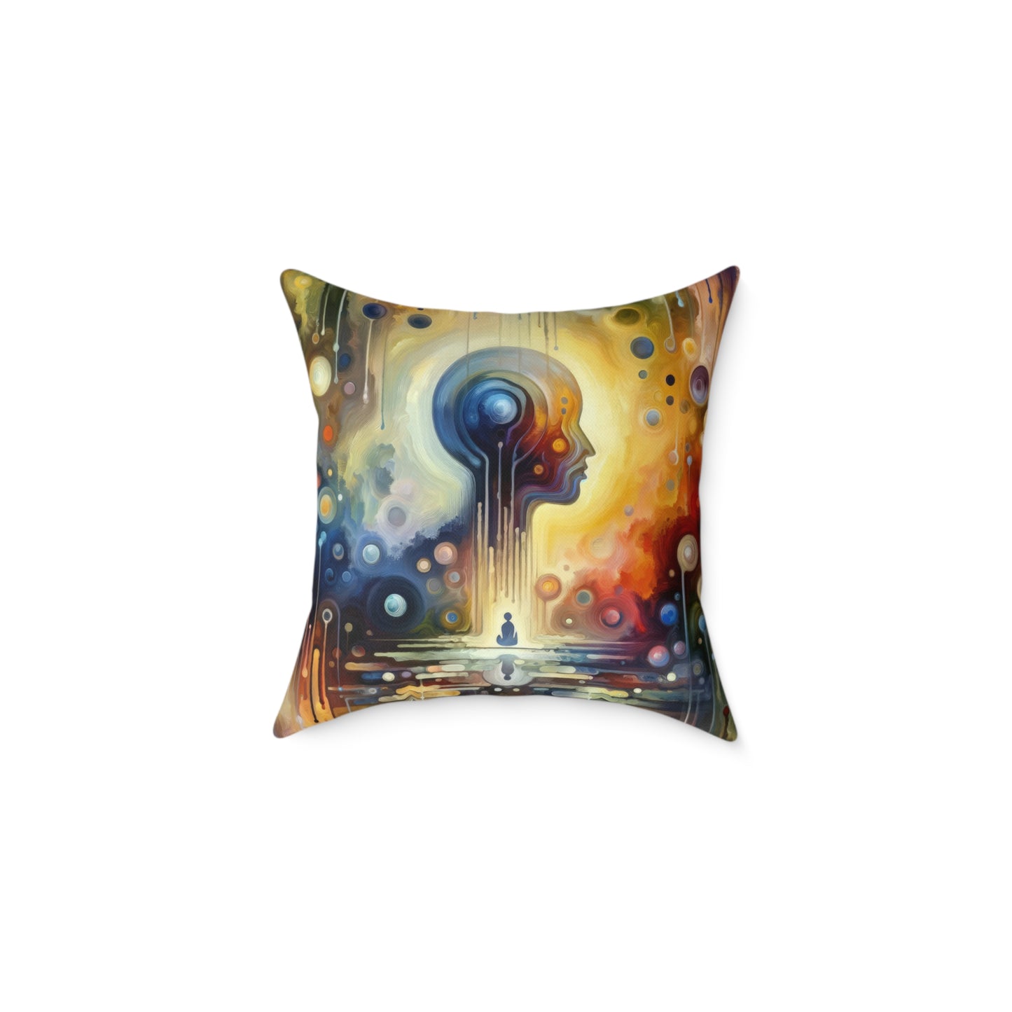 Reflective Oneness Healing Spun Polyester Pillow