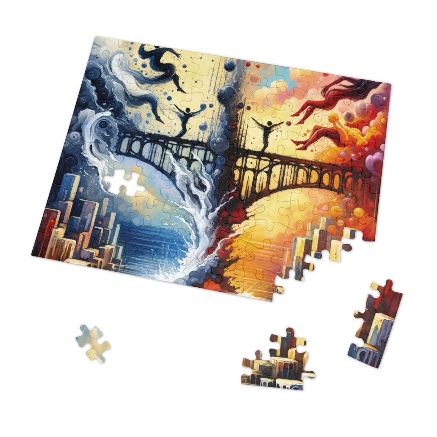 Faithful Diving Bridges Jigsaw Puzzle (30, 110, 252, 500,1000-Piece)