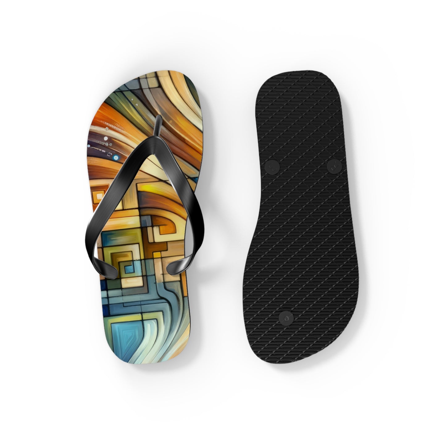 Spiritual Tachism Connection Flip Flops
