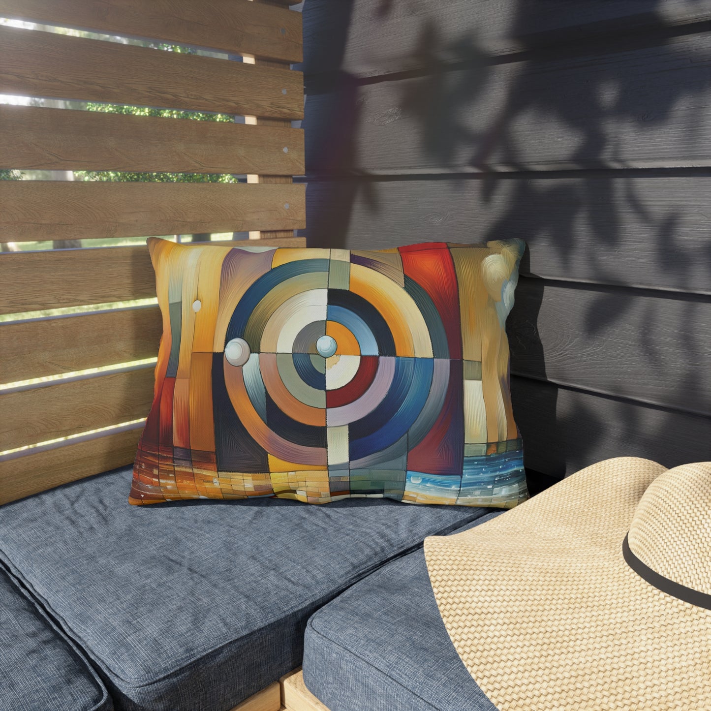 Oneness Through Tachism Outdoor Pillows