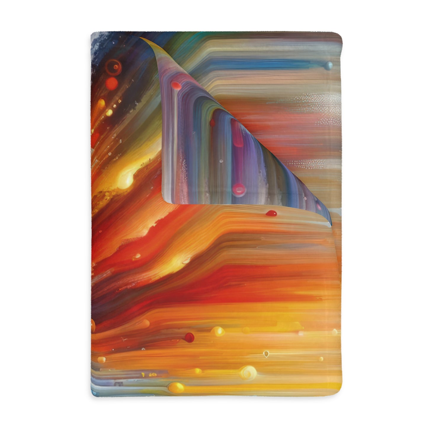 Kaleidoscopic Tachism Breath Velveteen Microfiber Blanket (Two-sided print)
