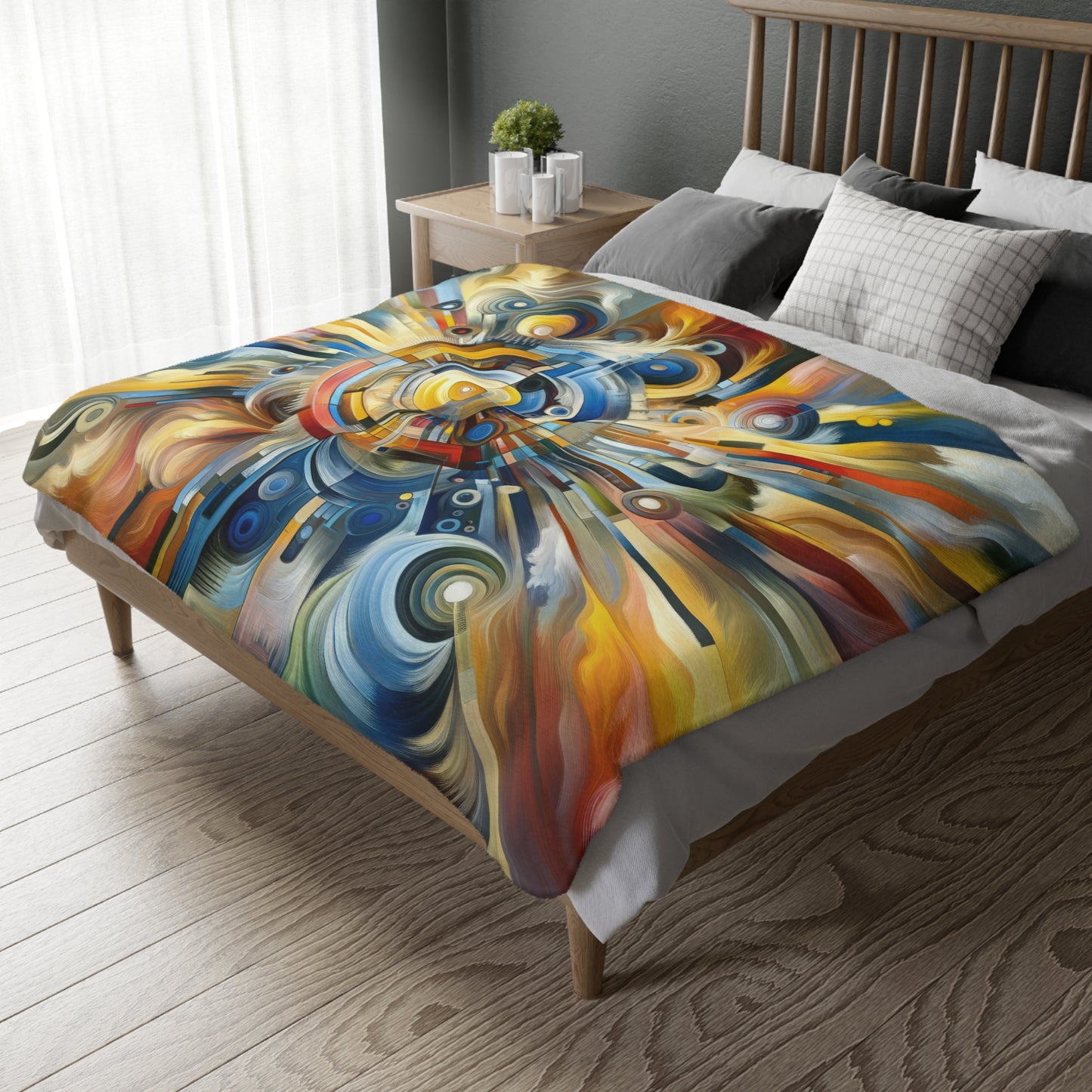 Convergence Harmony Purpose Velveteen Microfiber Blanket (Two-sided print)