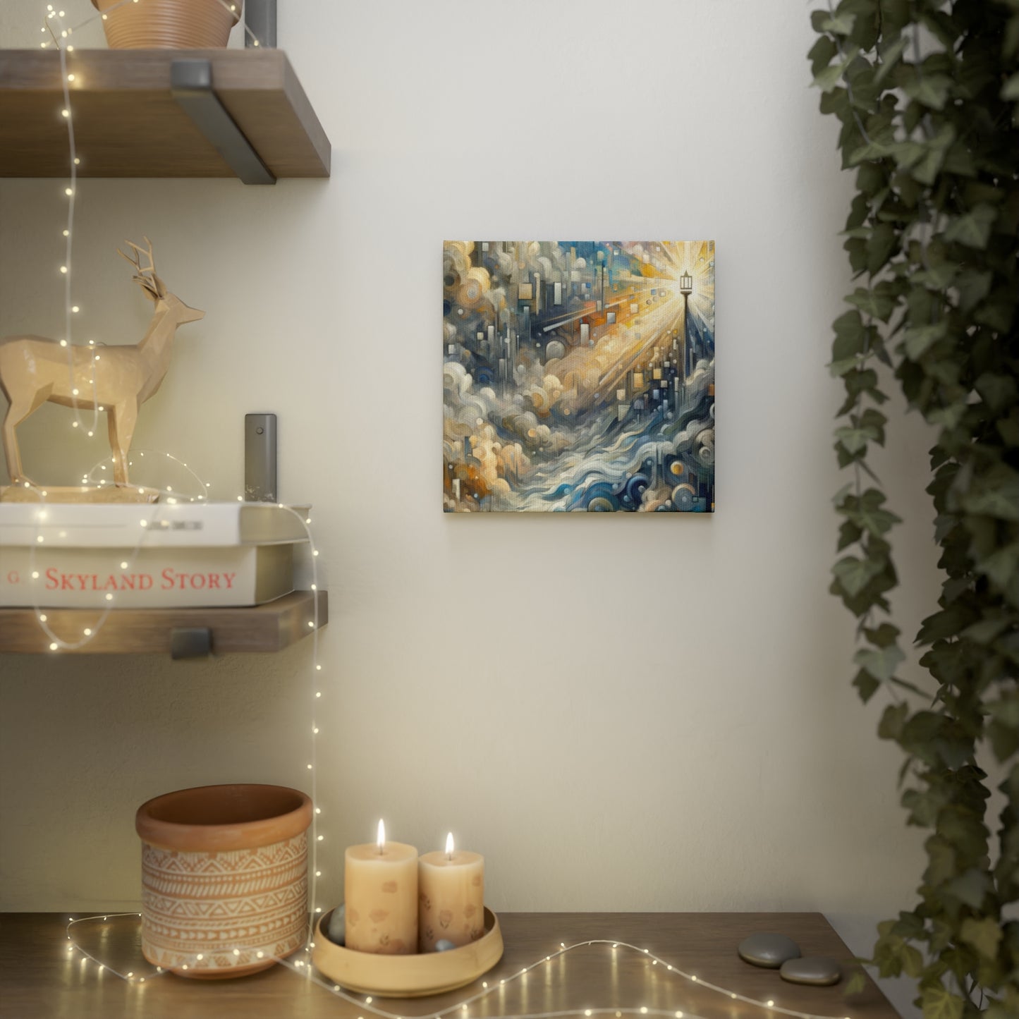 Adrift Beacon Tachism Canvas Photo Tile