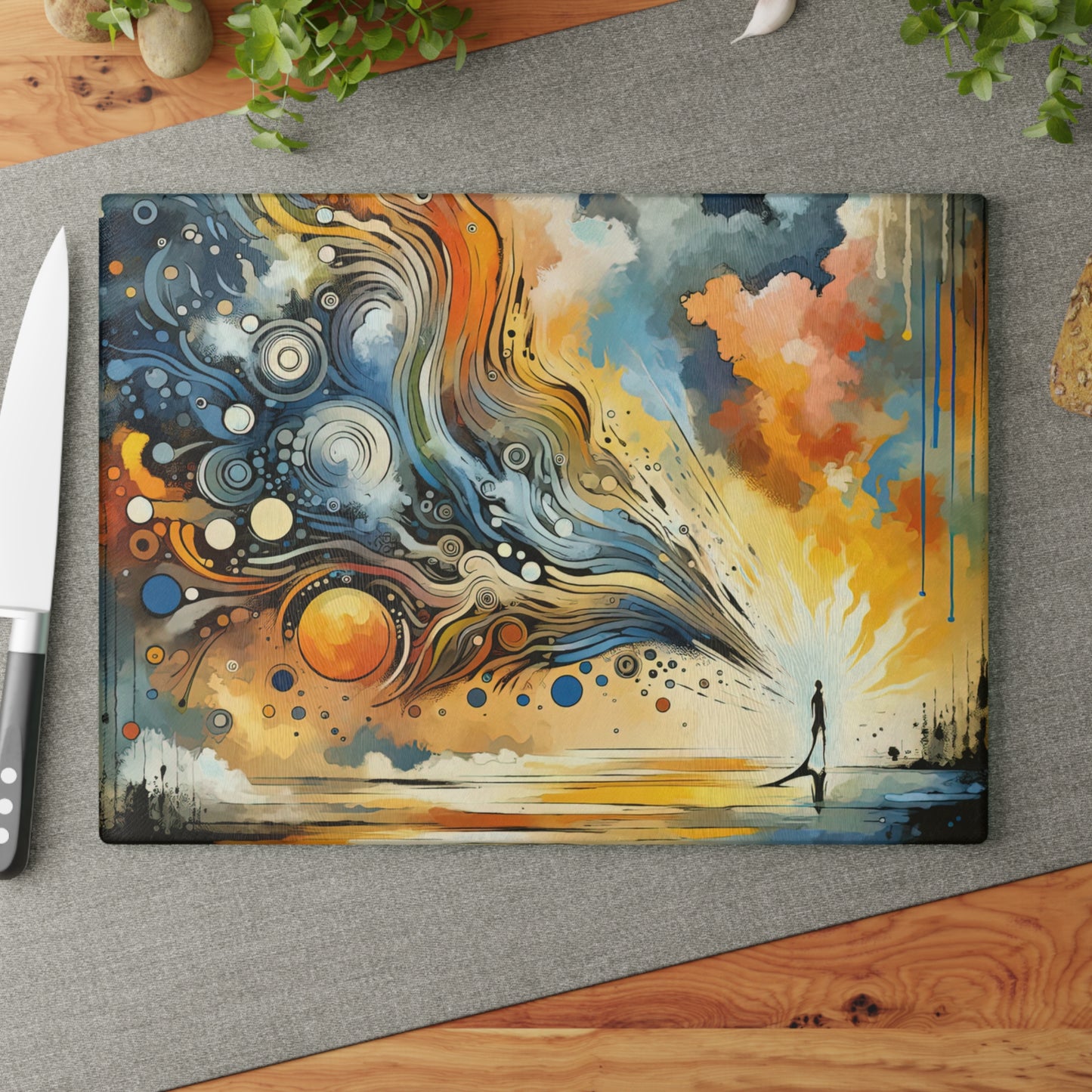 Intentional Awakening Reflection Glass Cutting Board