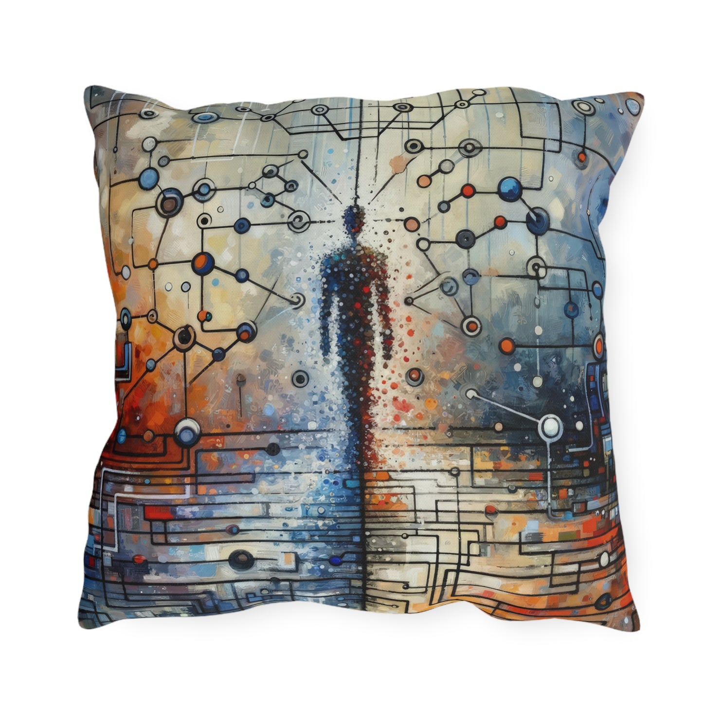 Technological Connectivity Bridge Outdoor Pillows