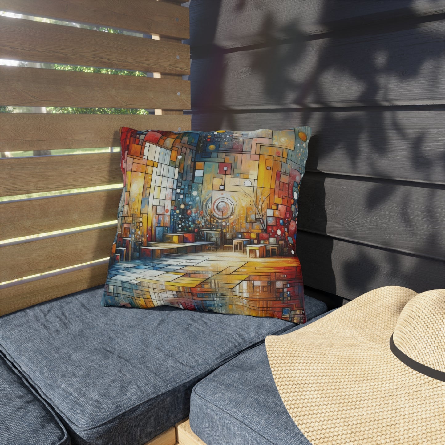 Reflective Habitation Art Outdoor Pillows