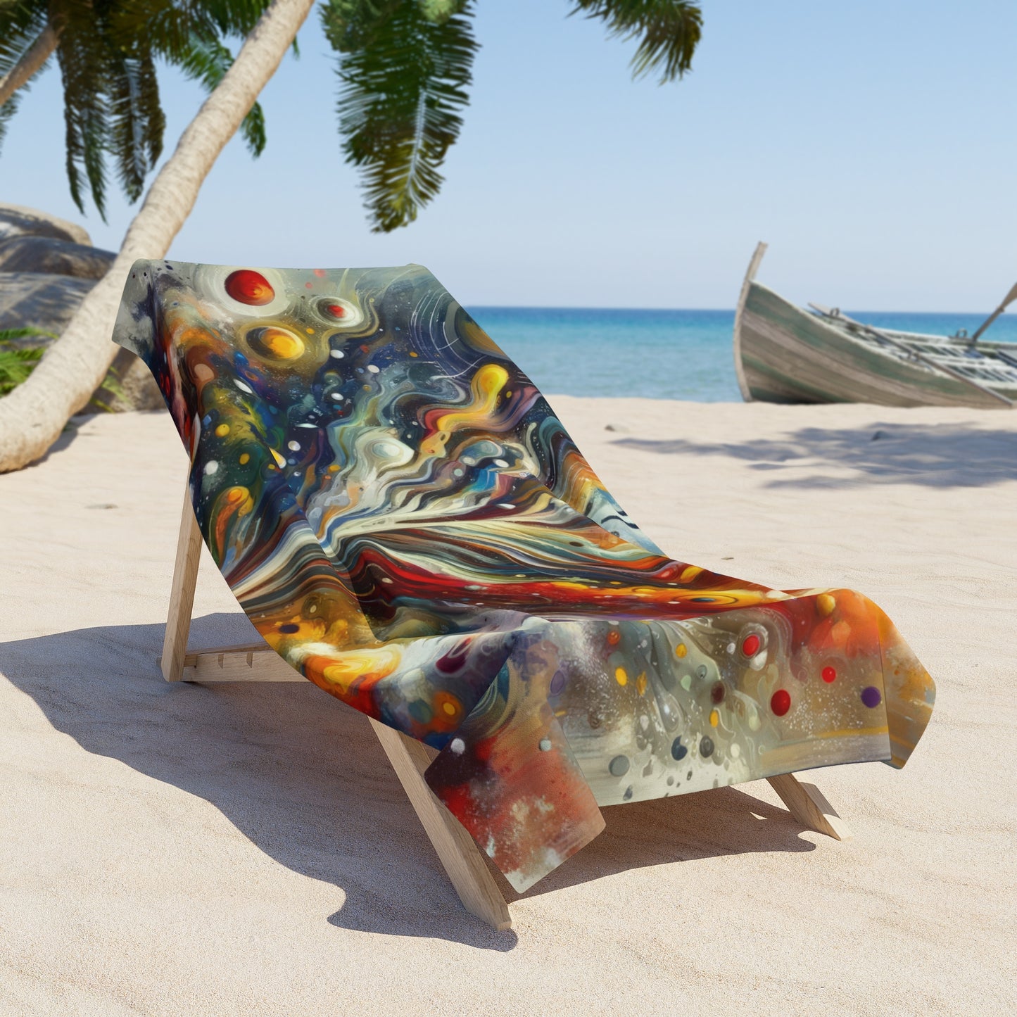 Cosmic Vision Tree Beach Towel