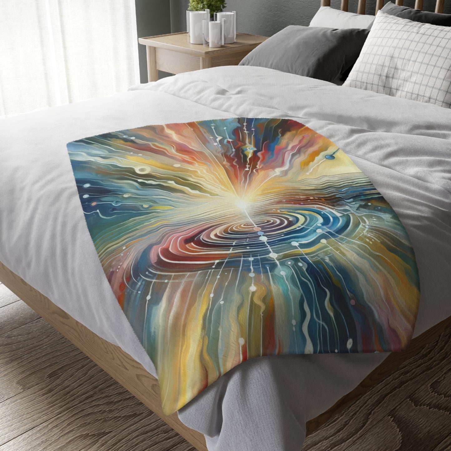 Rippling Community Dynamics Velveteen Microfiber Blanket (Two-sided print)