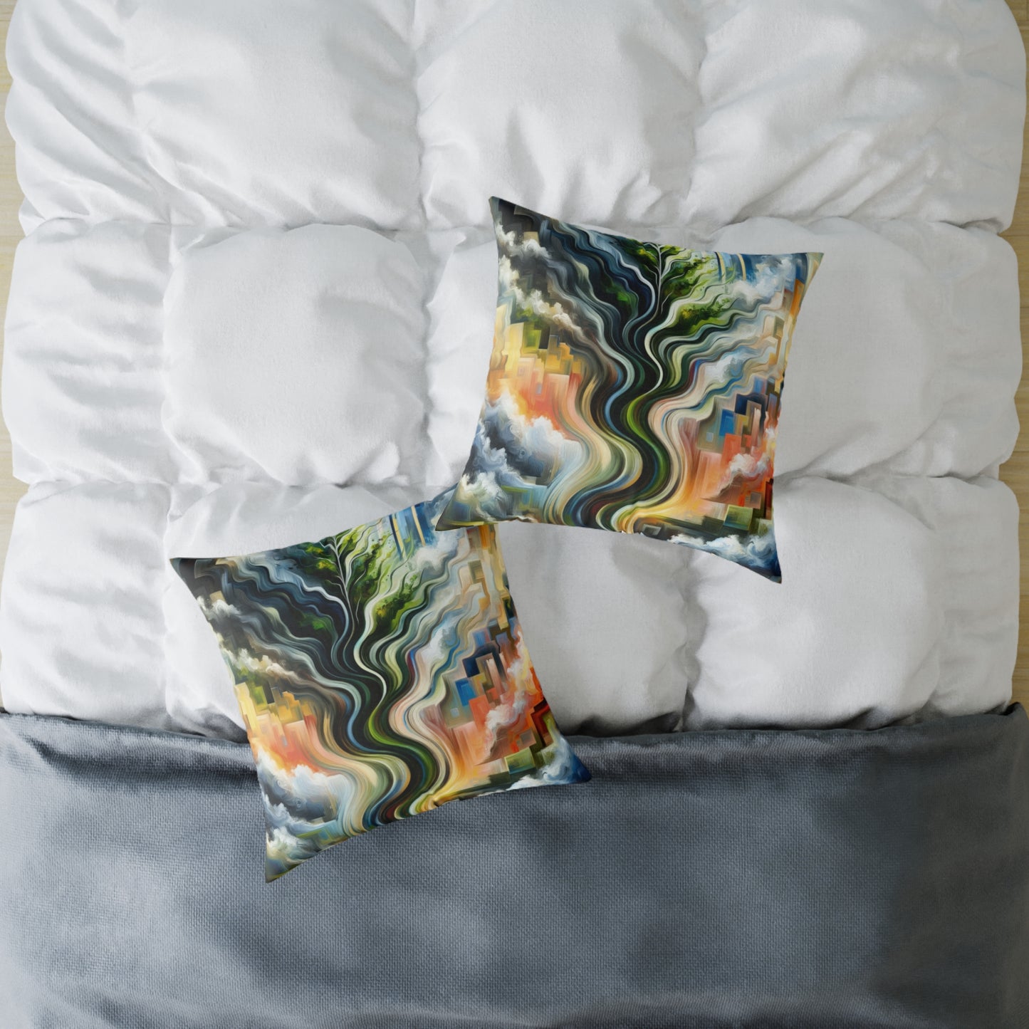 Eternal Digital Contrast Spun Polyester Pillow