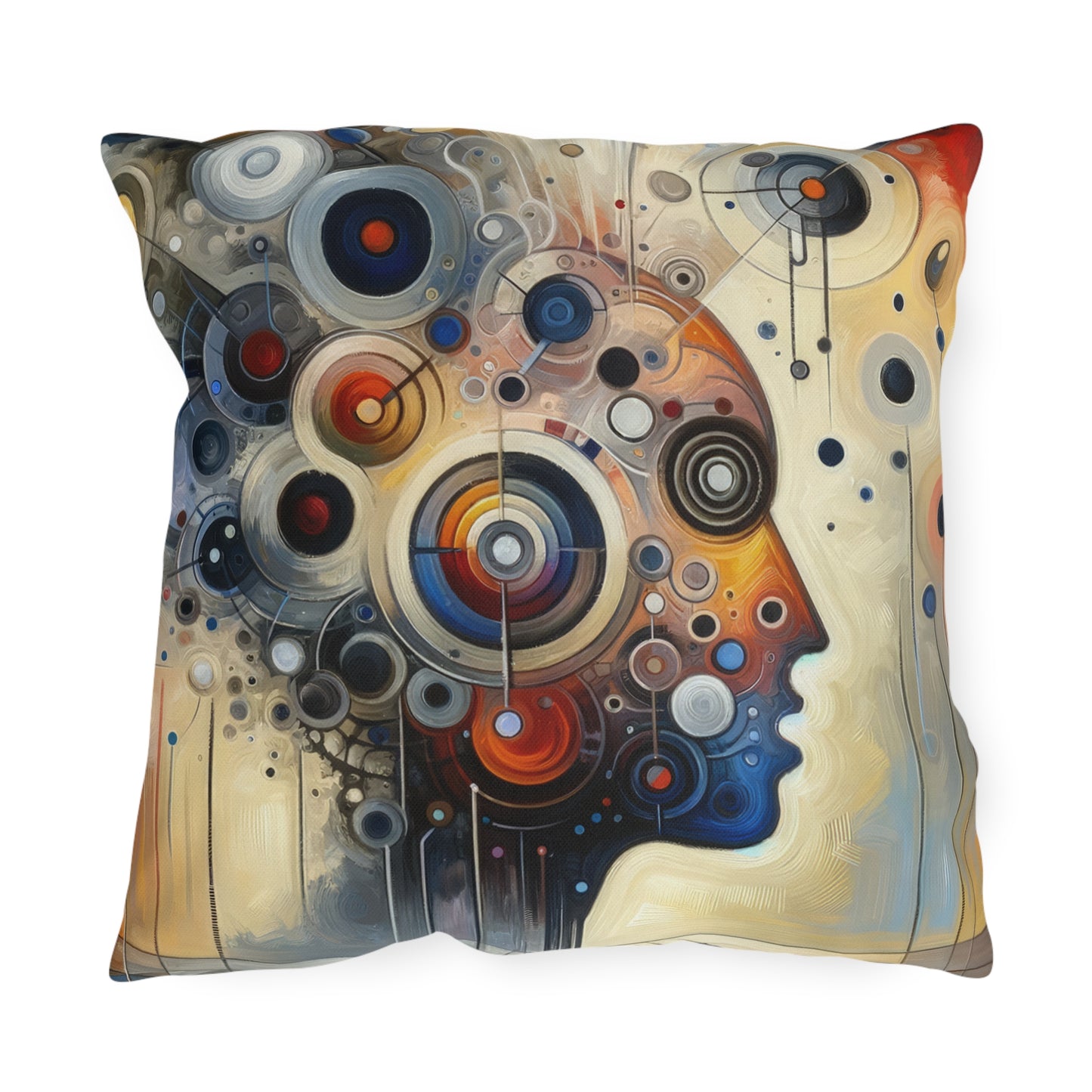 Mindful Tachism Engagement Outdoor Pillows