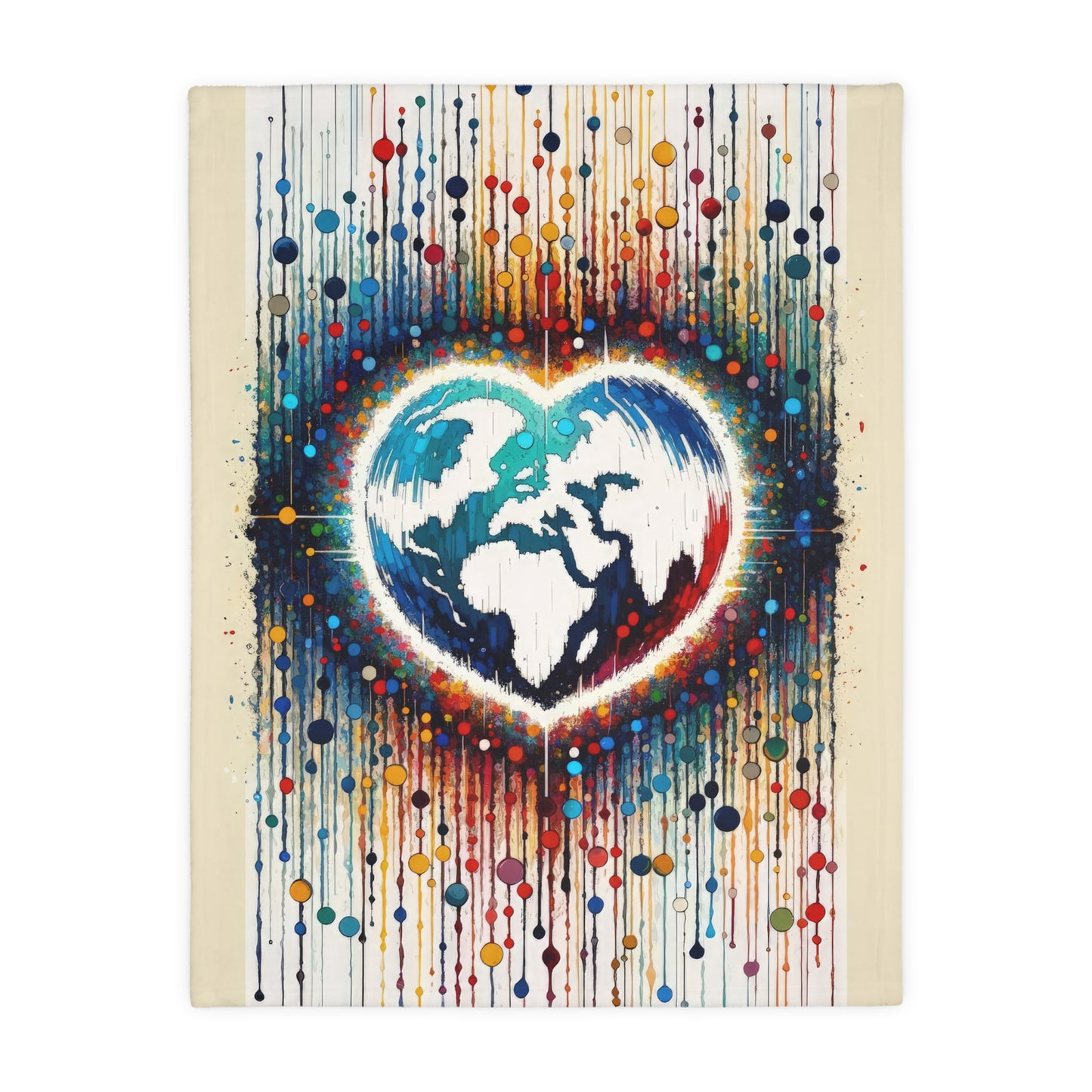 Heartbeats Synchronizing Peace Velveteen Microfiber Blanket (Two-sided print)