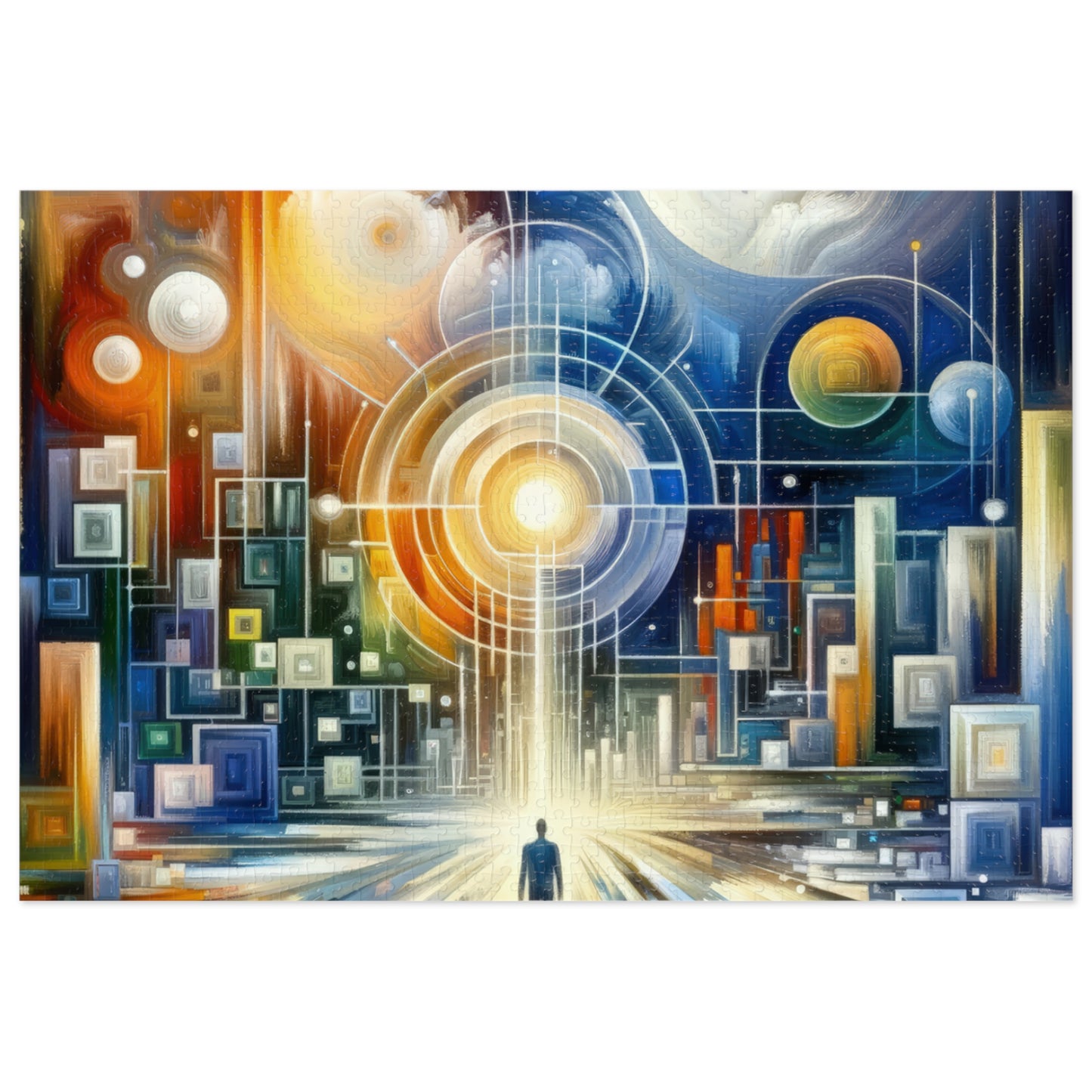 Mindful Megabyte Convergence Jigsaw Puzzle (30, 110, 252, 500,1000-Piece)