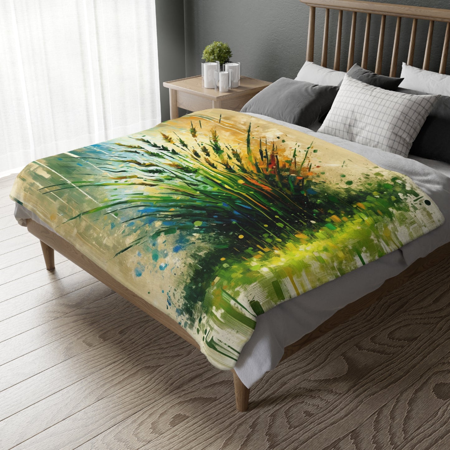 Grass Testament Change Velveteen Microfiber Blanket (Two-sided print)