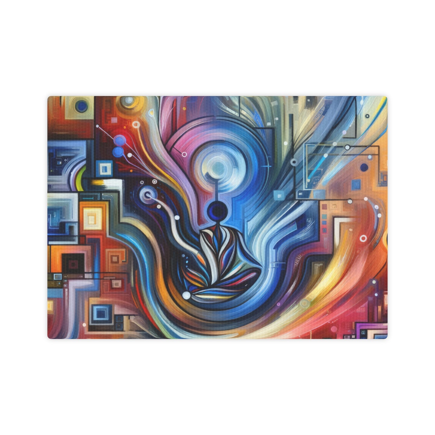 Digital Mindfulness Abstract Canvas Photo Tile