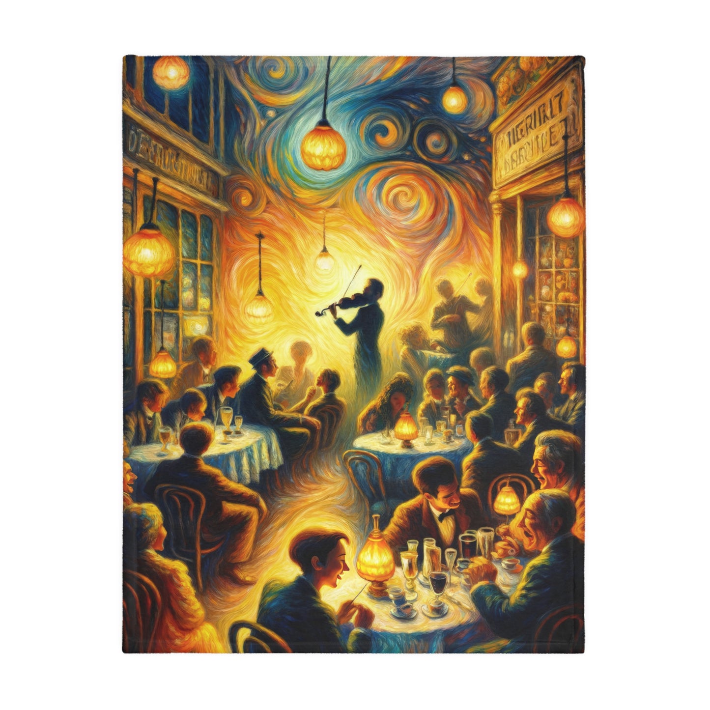 Bistro Emotive Entry Velveteen Microfiber Blanket (Two-sided print)