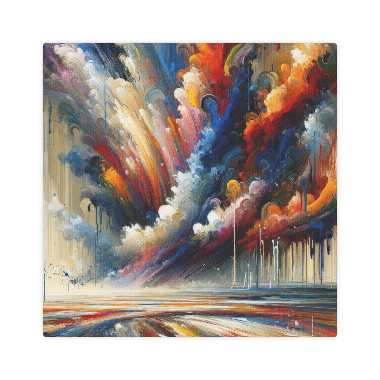 Grandiose Transformation Tachism Canvas Photo Tile