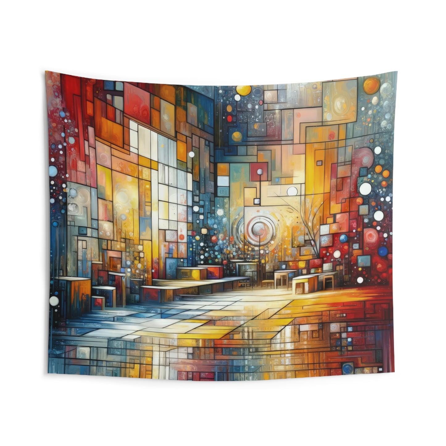 Reflective Habitation Art Indoor Wall Tapestries