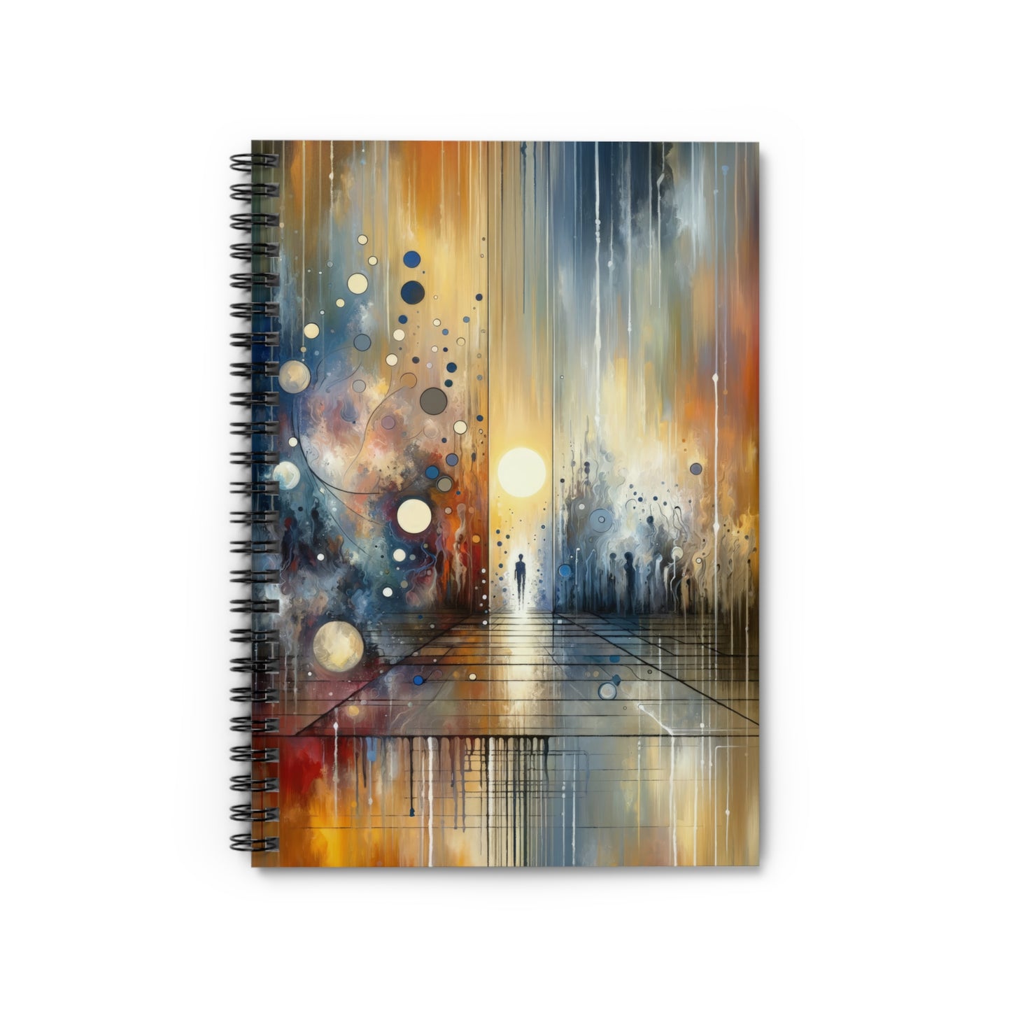 Stillness Transition Abstract Spiral Notebook - Ruled Line