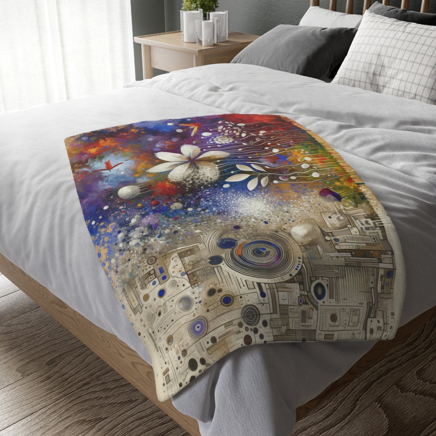 Inner Algorithm Synthesis Velveteen Microfiber Blanket (Two-sided print)