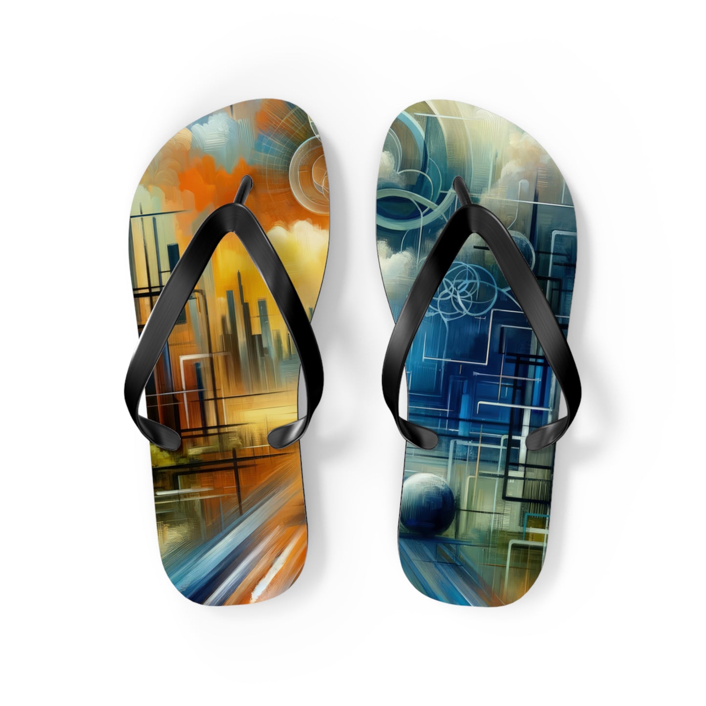 Digital Spiritual Journey Flip Flops