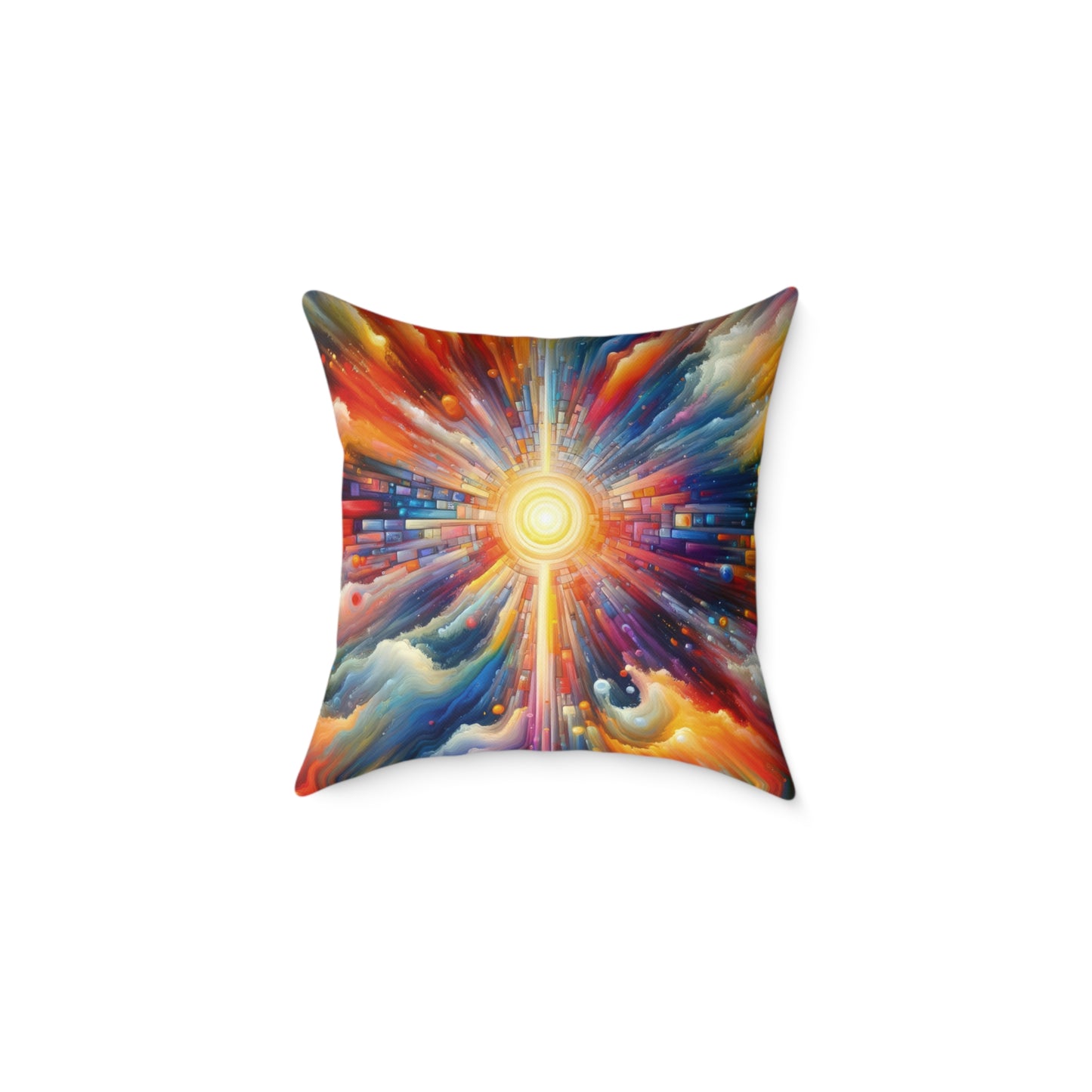 Kaleidoscopic Tachism Breath Spun Polyester Pillow