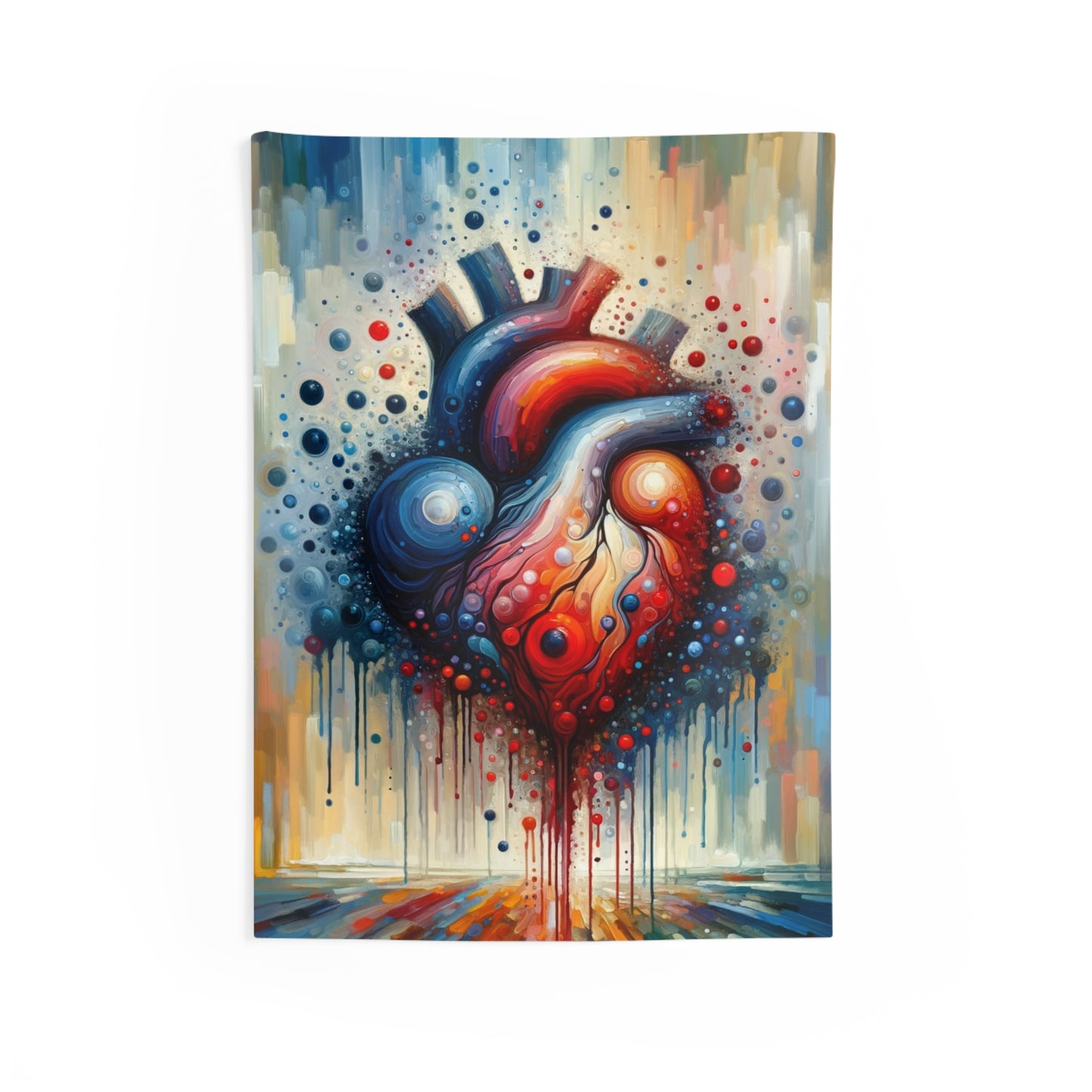 Empathetic Heart Expression Indoor Wall Tapestries