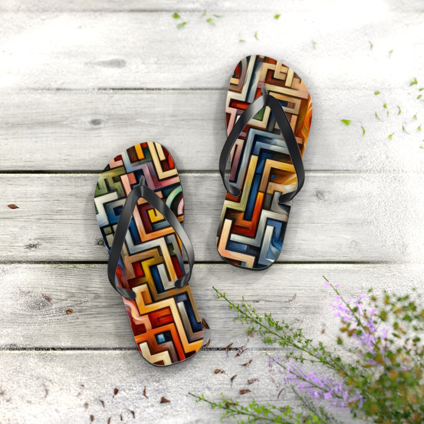 Labyrinthine Love Choices Flip Flops