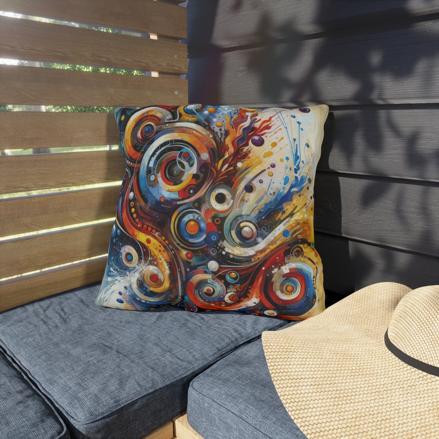 Harmonic Abstract Synergy Outdoor Pillows