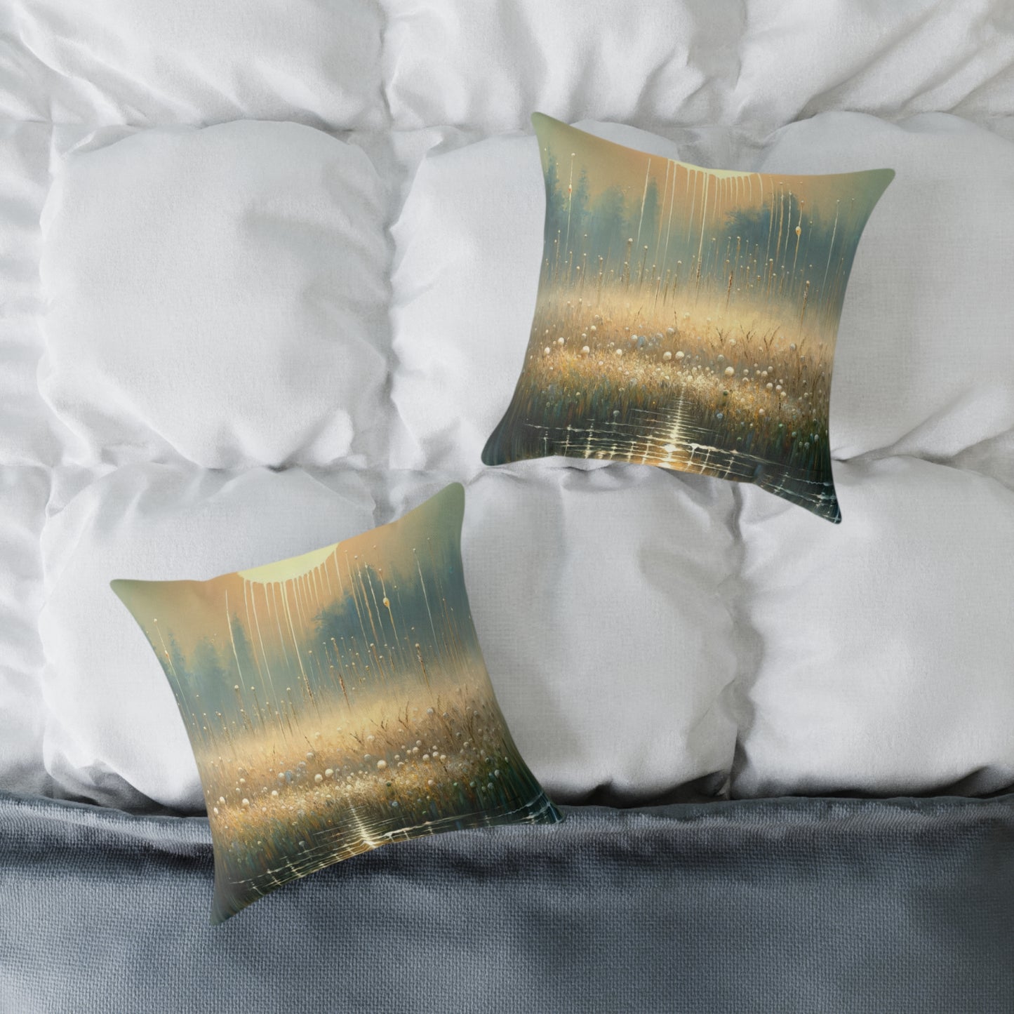 Observant Delicacy Heart Spun Polyester Pillow