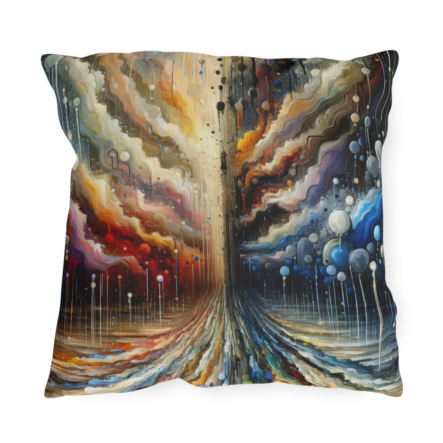 Linguistic Resonance Cascade Outdoor Pillows