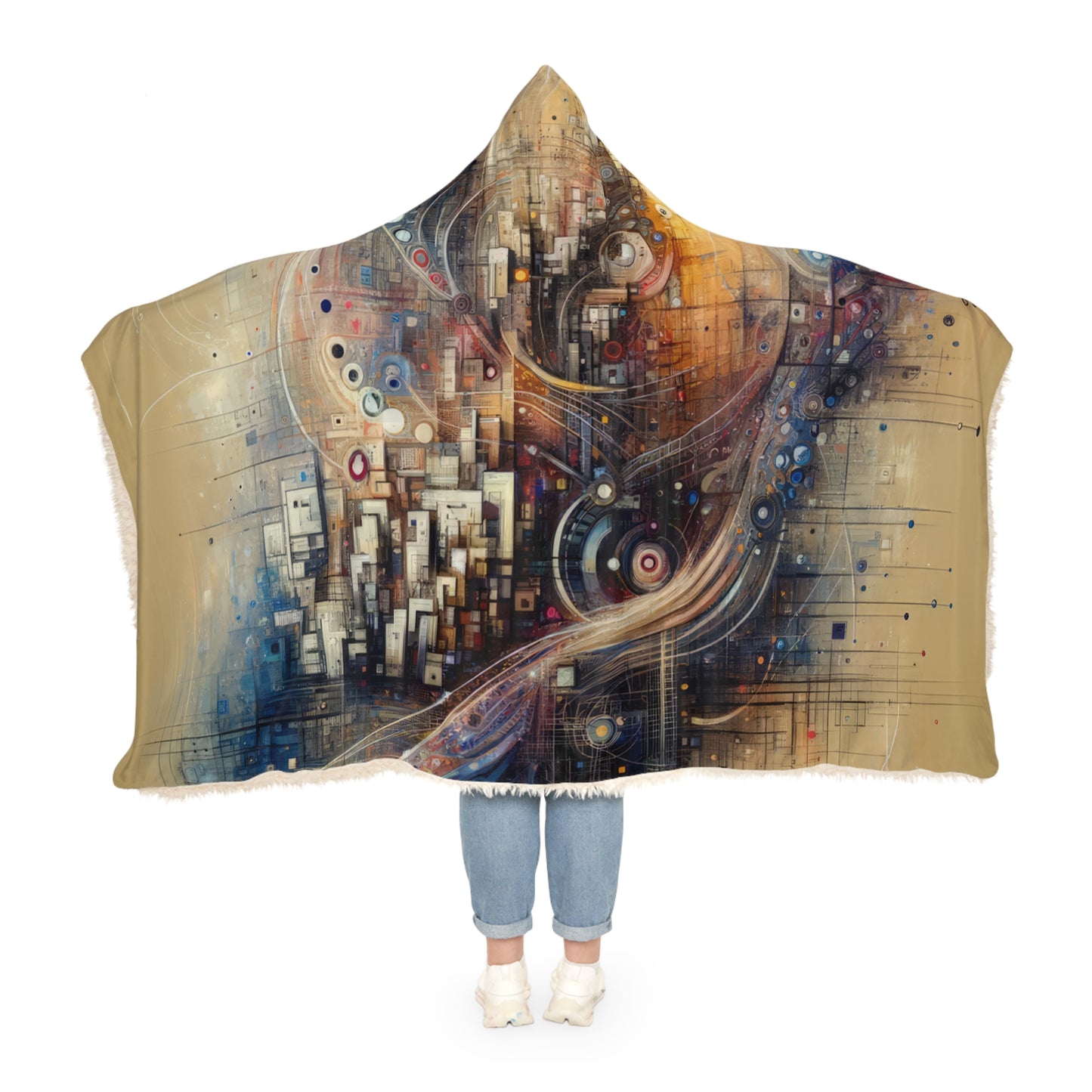Digital Rhythmic Architecture Snuggle Blanket