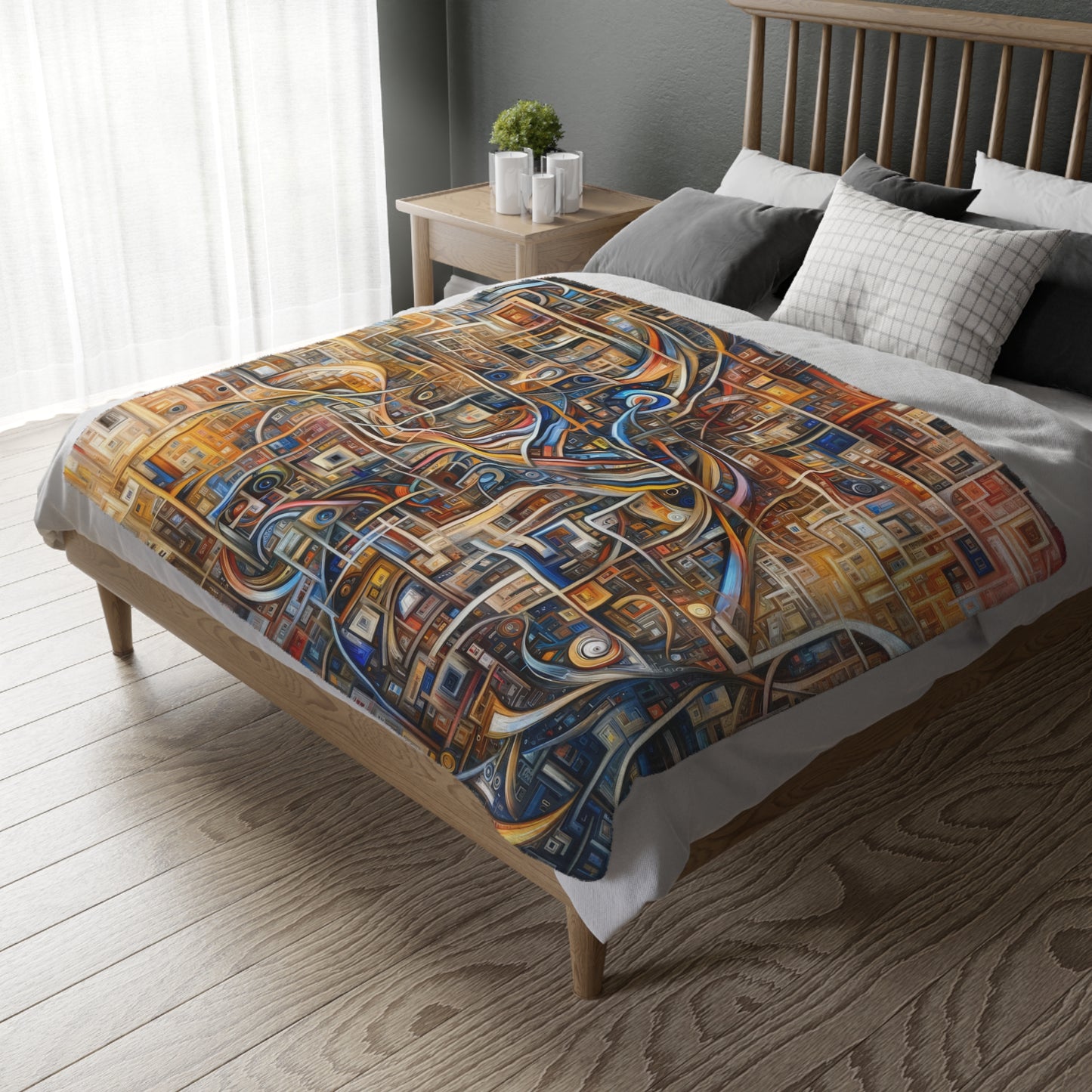 Intricate Life Tapestry Velveteen Microfiber Blanket (Two-sided print)