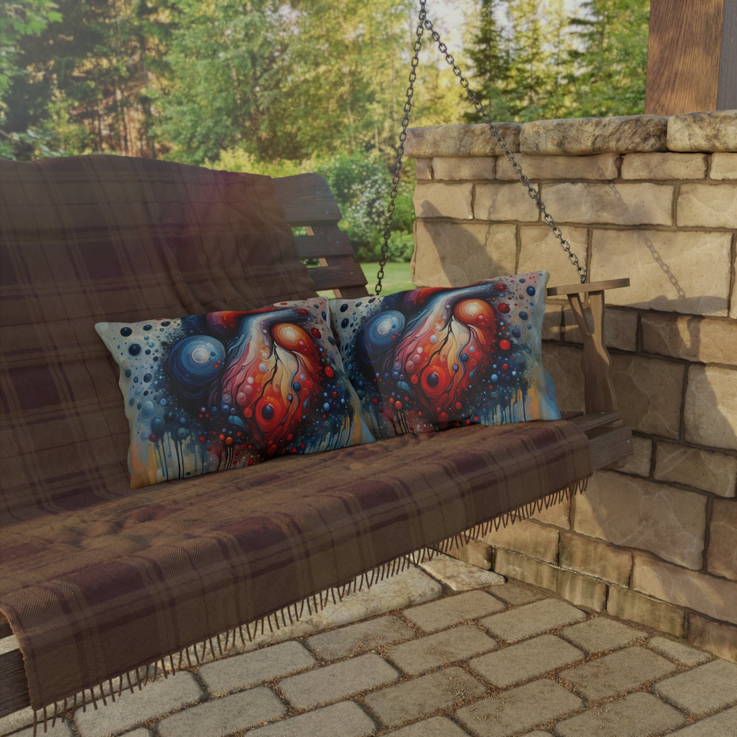Empathetic Heart Expression Outdoor Pillows