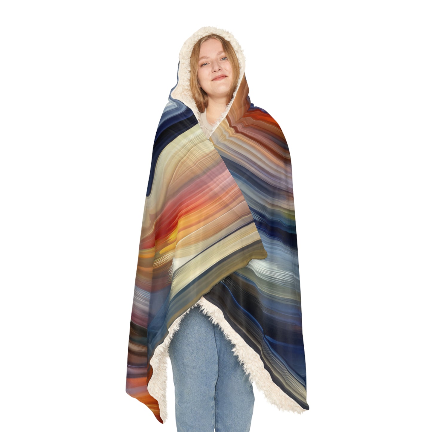 Harmonious Mindset Abstract Snuggle Blanket