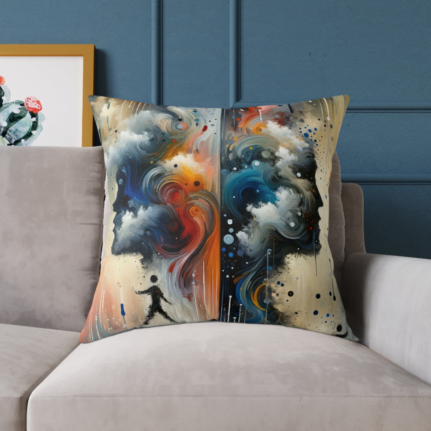 Connected Isolation Paradox Spun Polyester Pillow