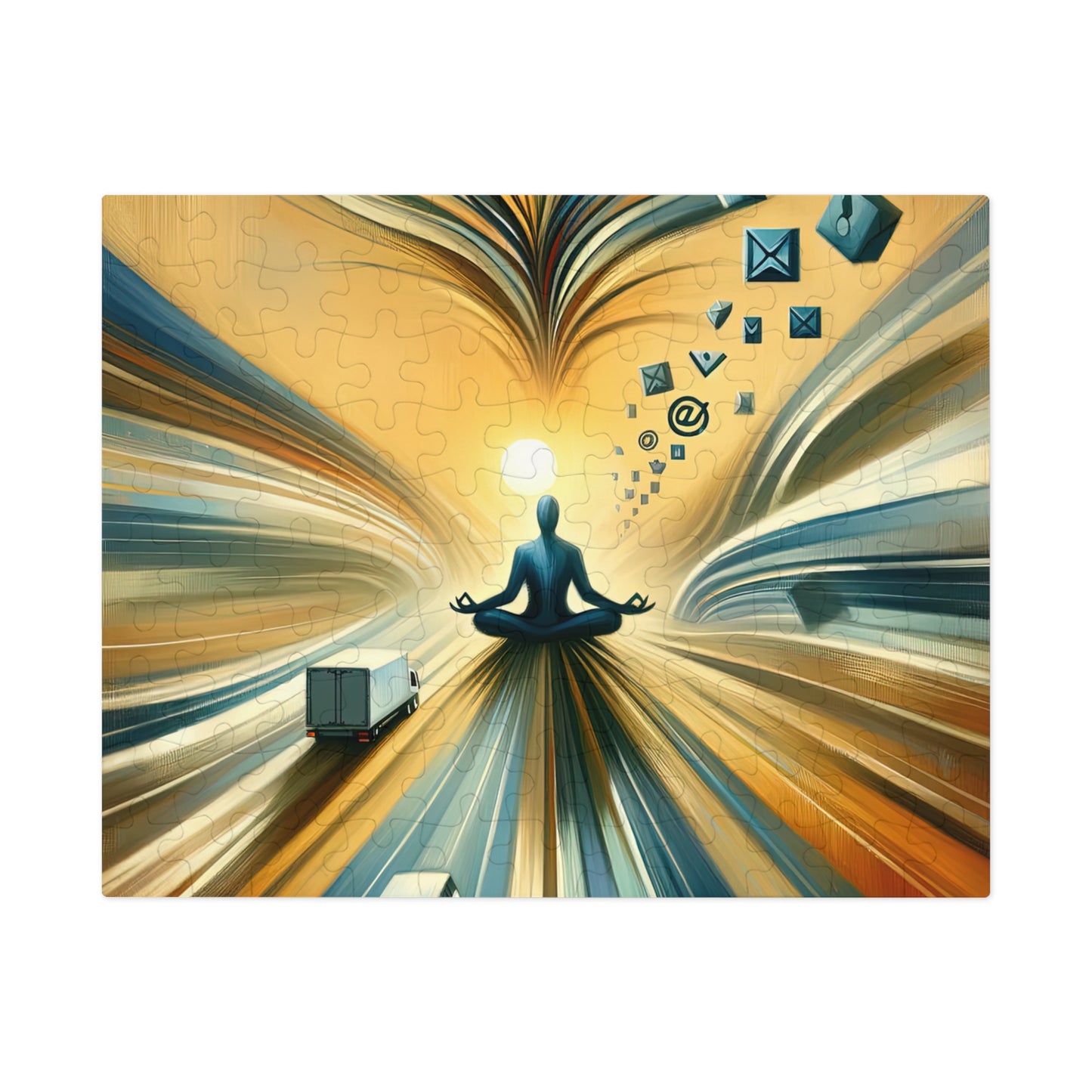 Meditative Commute Flow Jigsaw Puzzle (30, 110, 252, 500,1000-Piece)