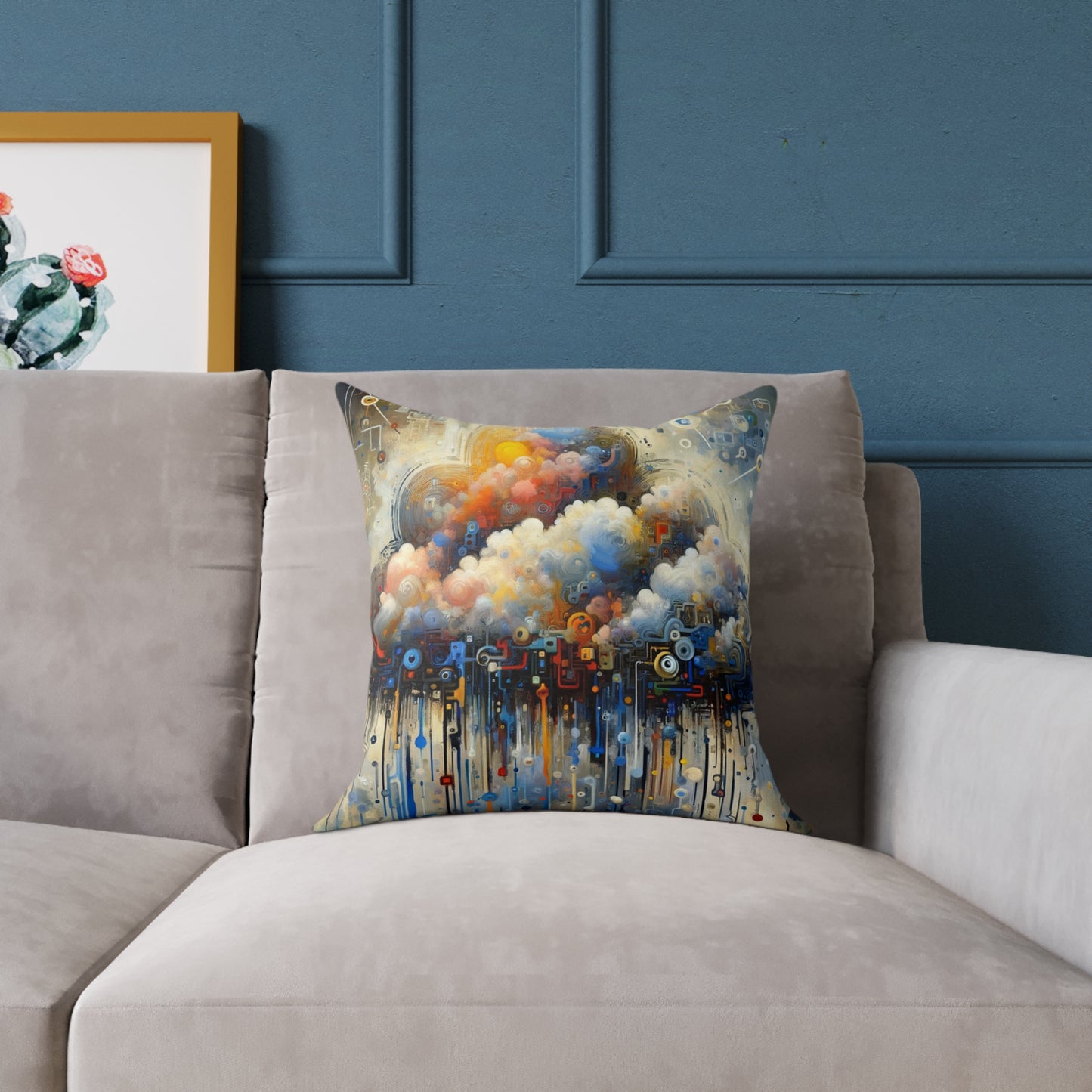 Cloud Community Crafting Spun Polyester Pillow
