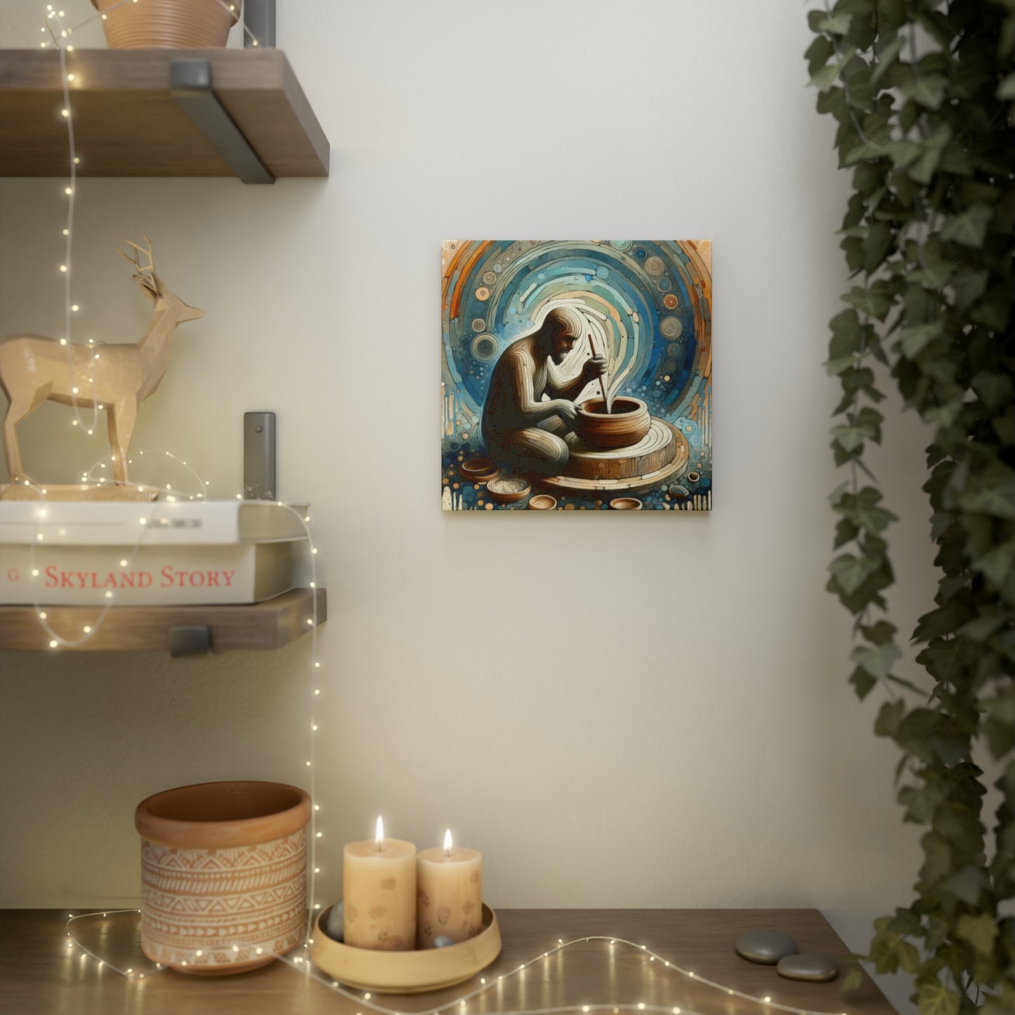 Crafting Semantic Pottery Canvas Photo Tile