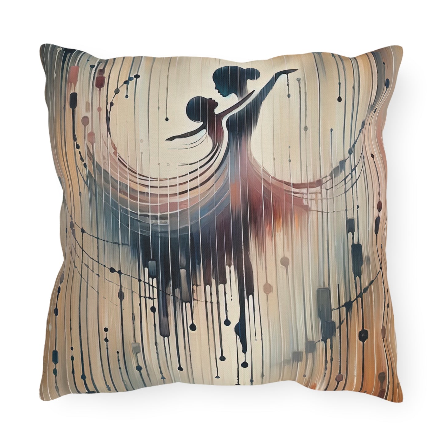 Rhythmic Heart Dance Outdoor Pillows