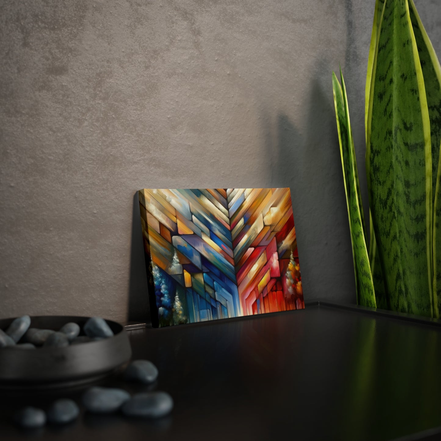 Anchored Tenets Abstraction Canvas Photo Tile