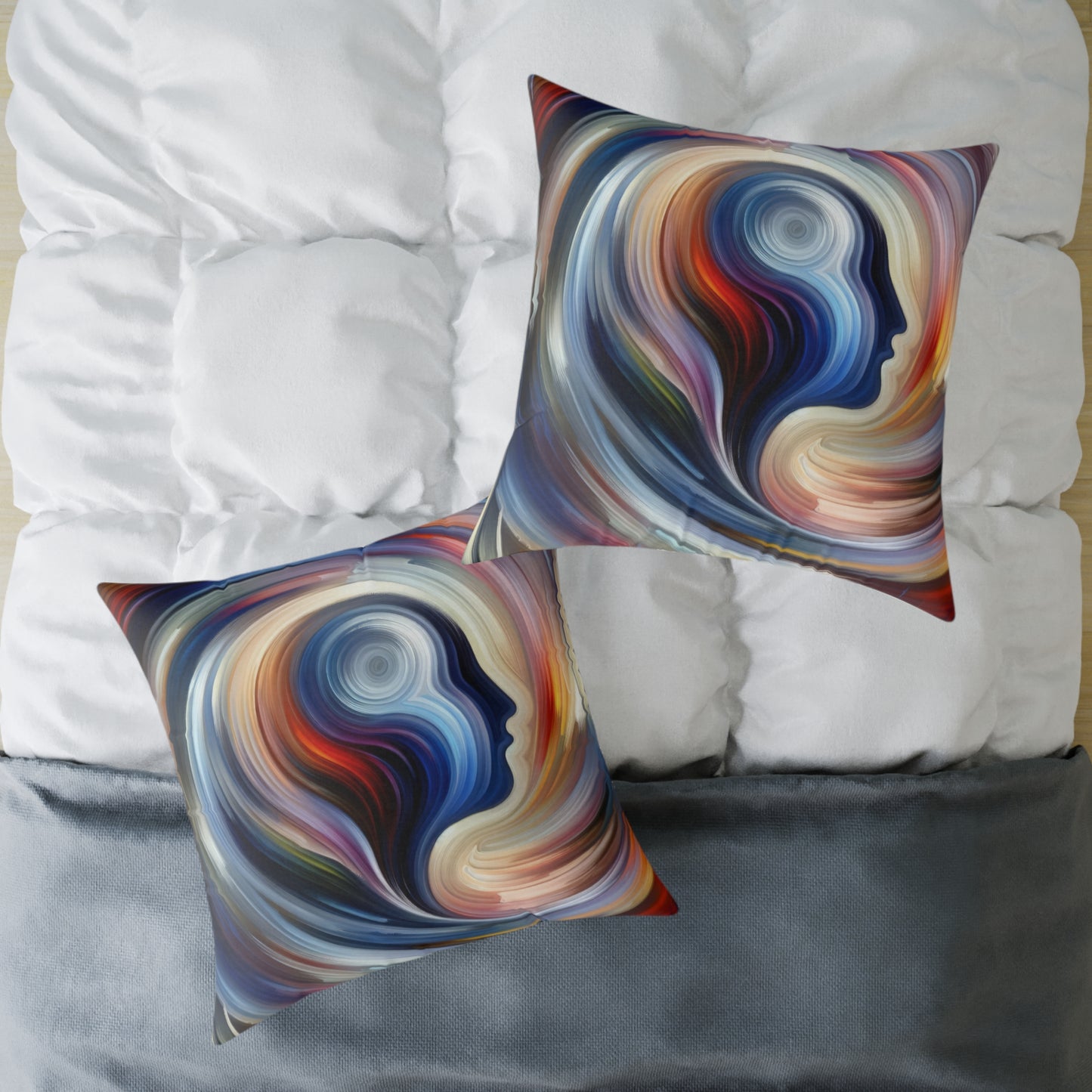 Harmonious Mindset Abstract Spun Polyester Pillow