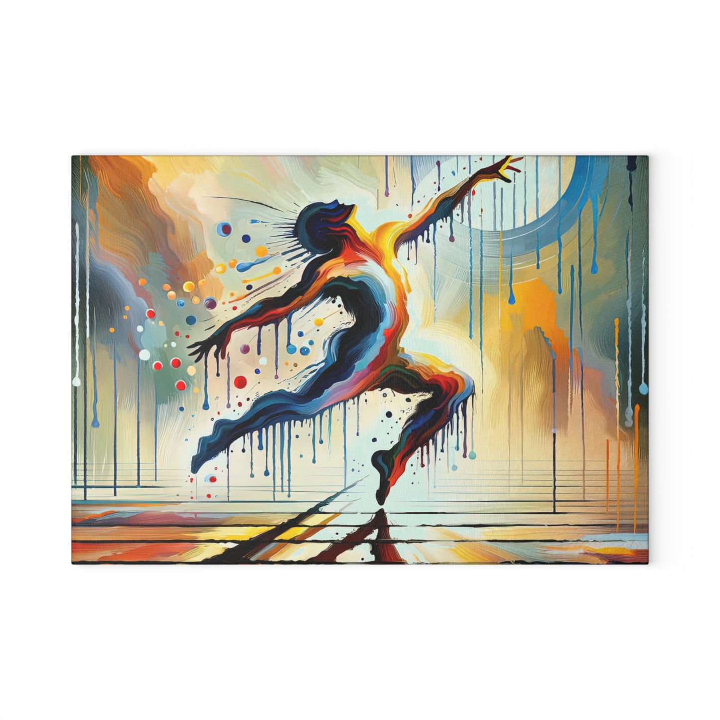 Expressive Dance Reflection Glass Cutting Board