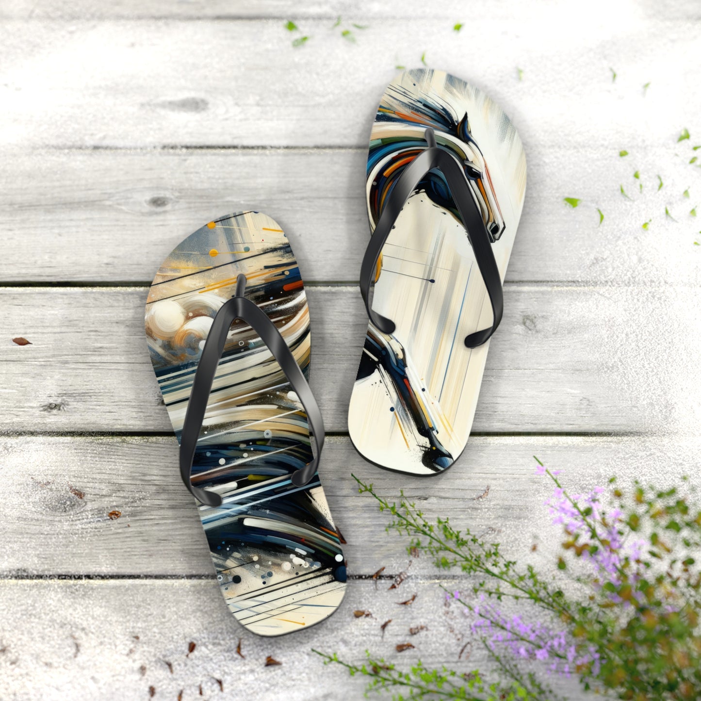 Hyperlinked Horsepower Gallop Flip Flops