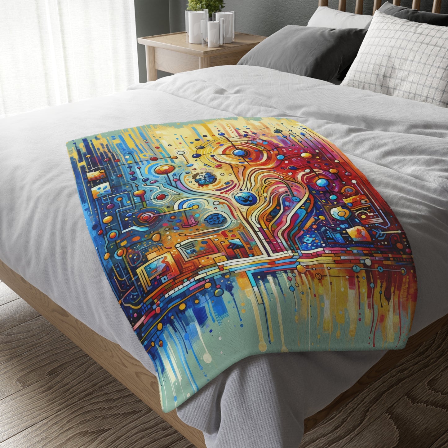 Supportive Divided Empathy Velveteen Microfiber Blanket (Two-sided print)