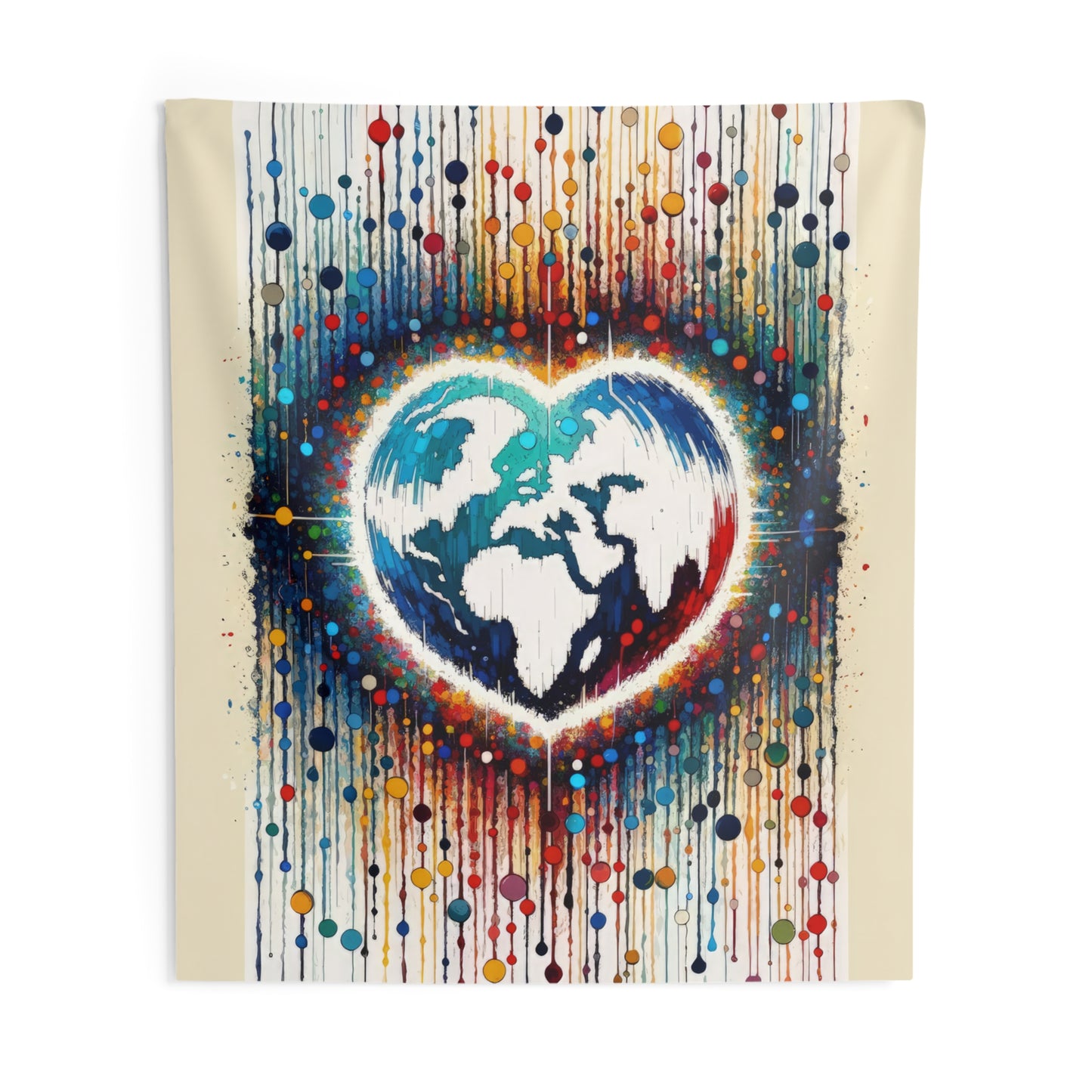Heartbeats Synchronizing Peace Indoor Wall Tapestries