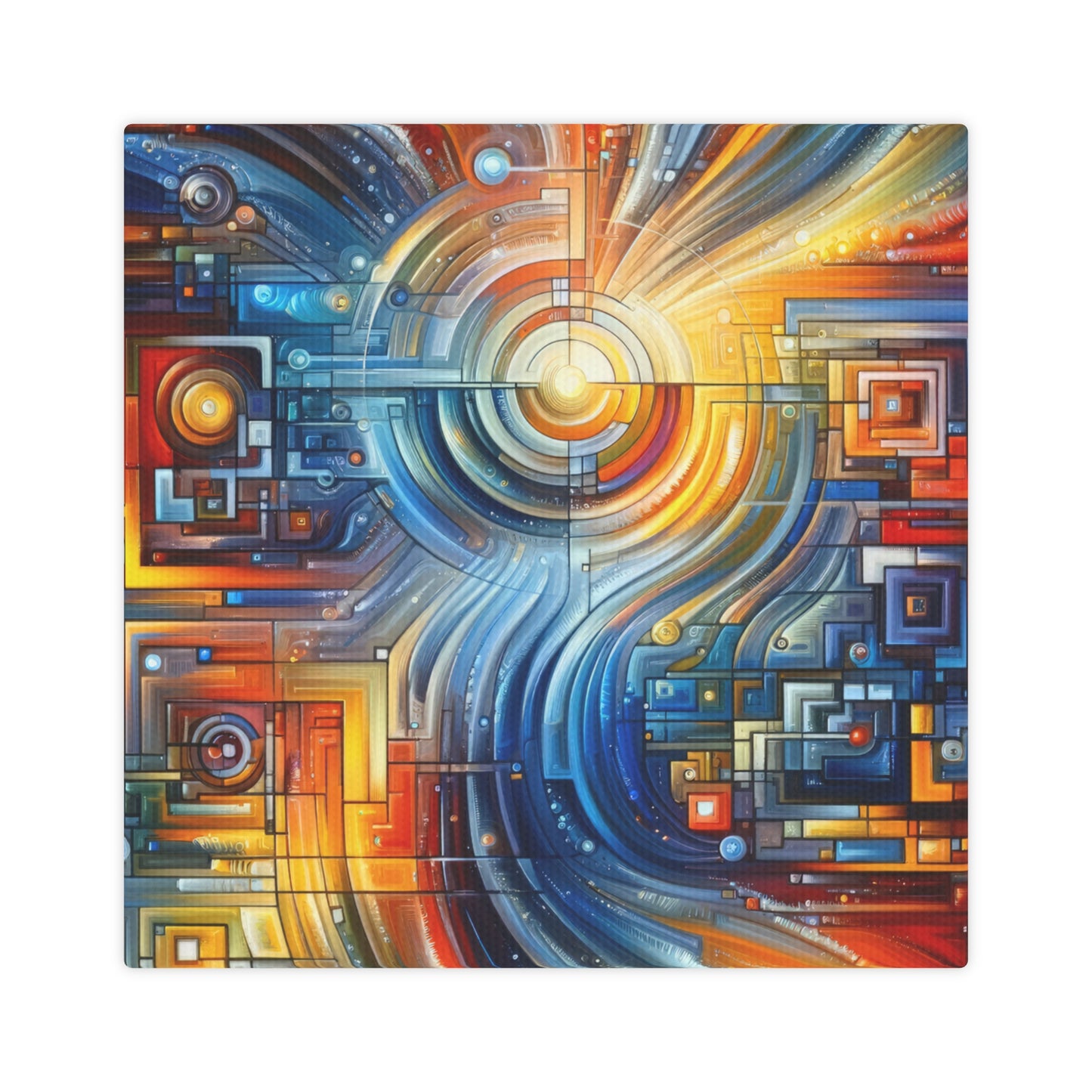 Digital Tachism Connectivity Canvas Photo Tile