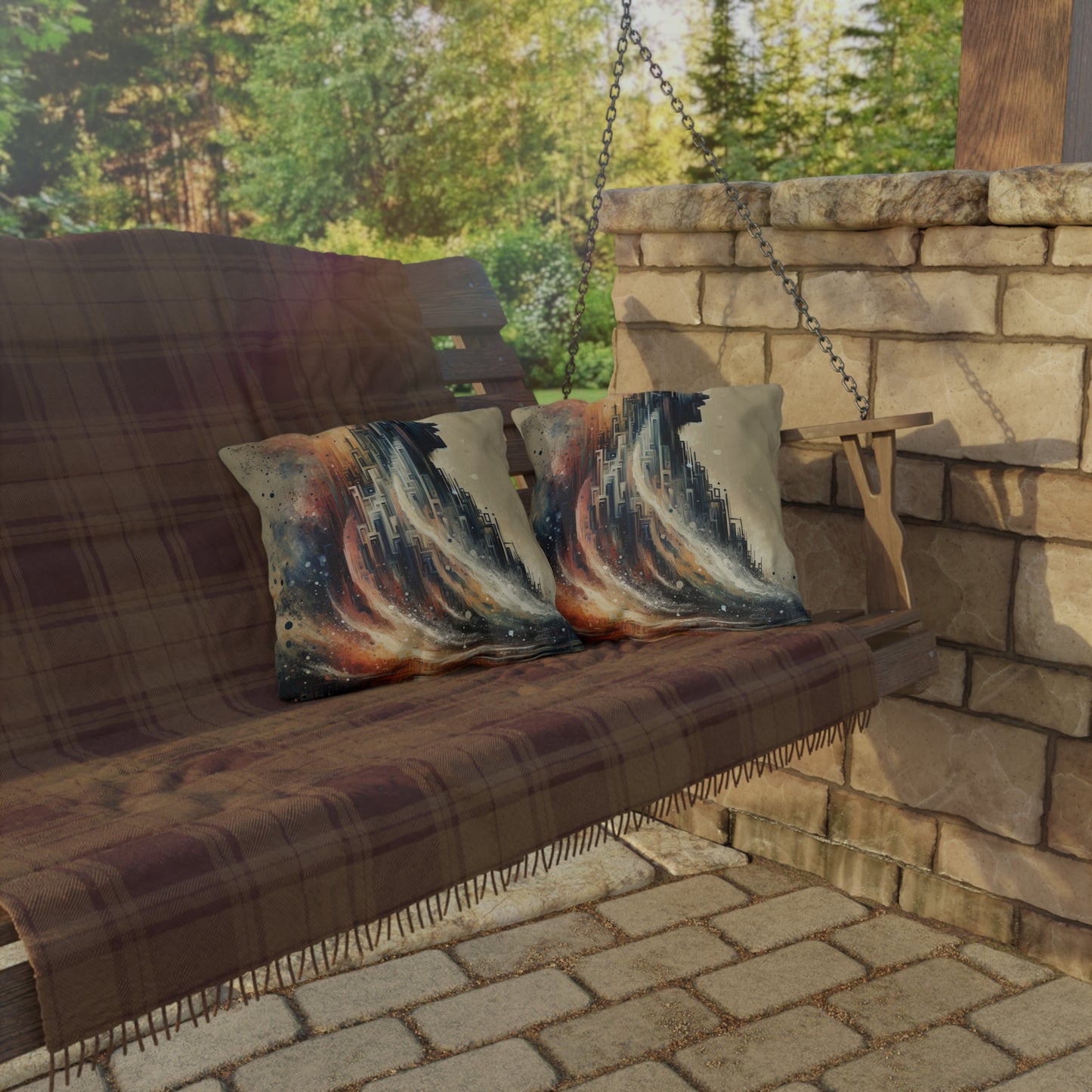 Enduring Echoes Resonance Outdoor Pillows